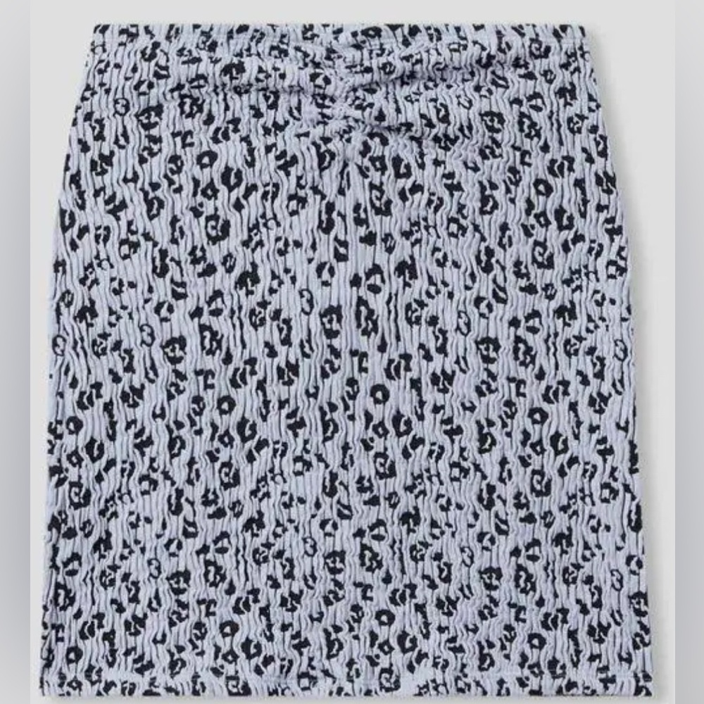 Good American Women's Leopard V-Skirt in Glass Leopard